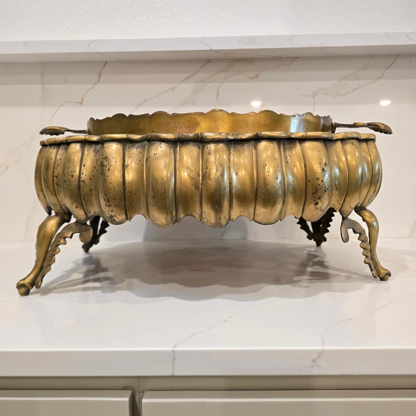 Antique 19th Century Turkish Brass and Copper Brazier