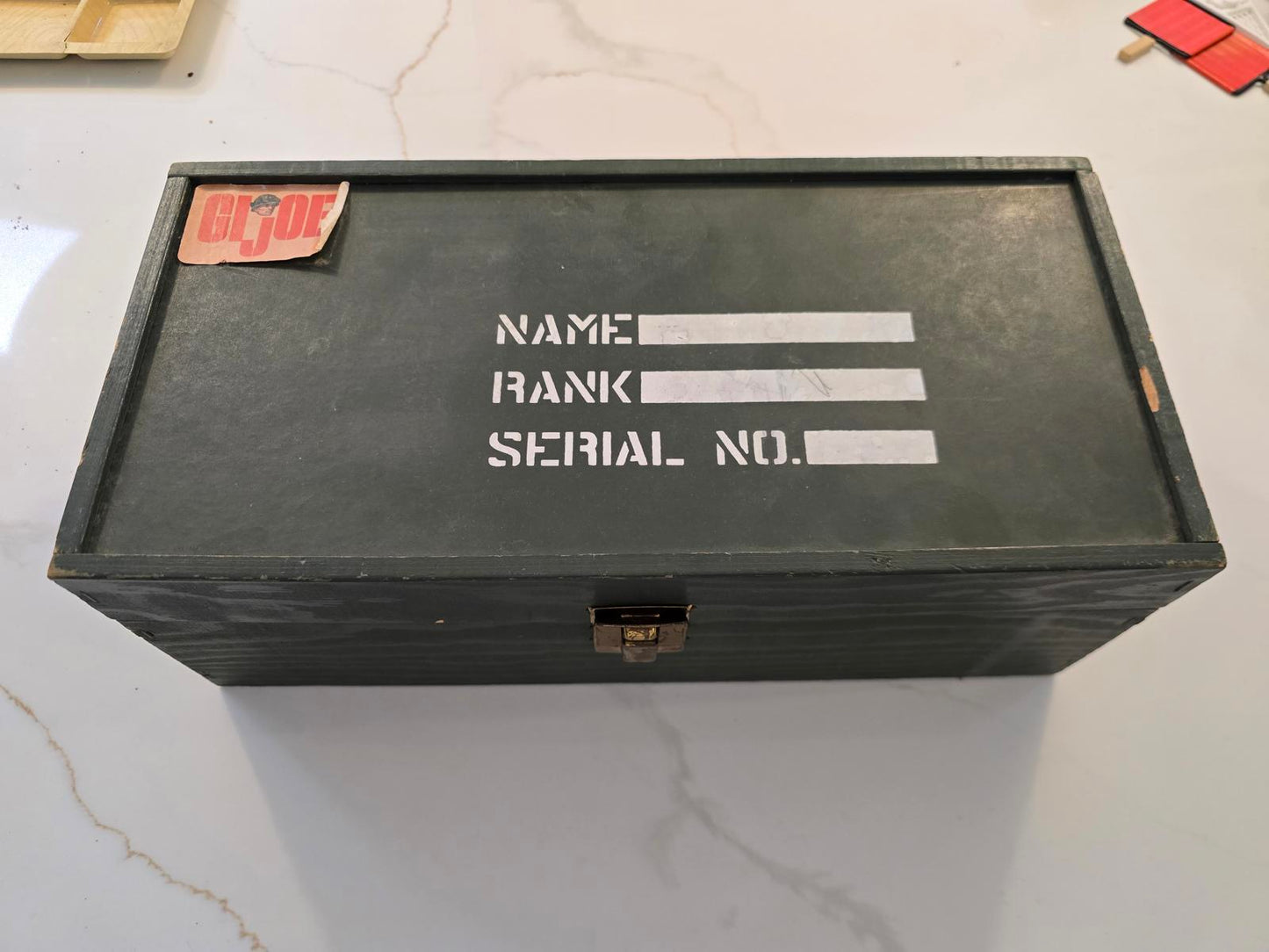 Vintage G.I. Joe Footlocker w/ Tray and Equipment Sheet