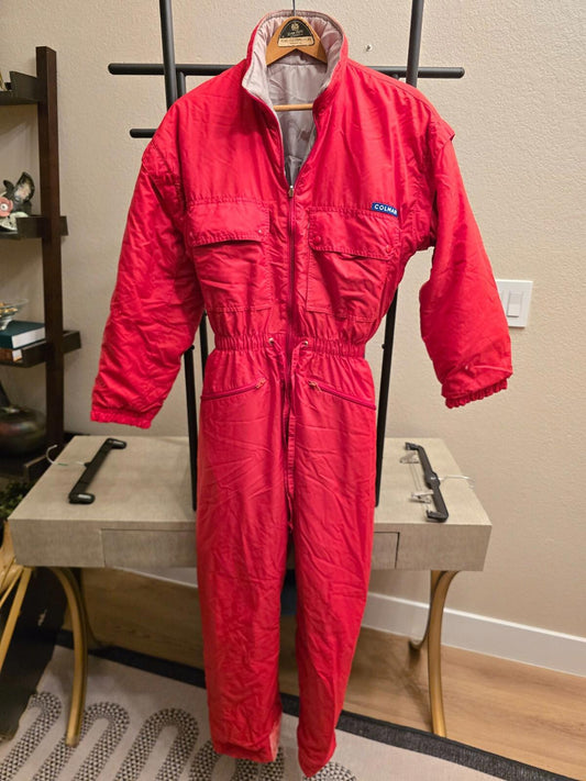 Colmar One Piece Women's Vintage Red Ski Suit