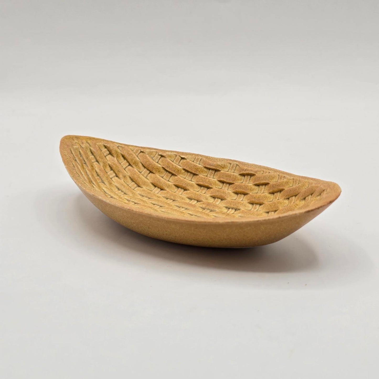 Handcrafted Studio Pottery Basket Weave Pattern - Set Of 3 Au Gratin Dishes