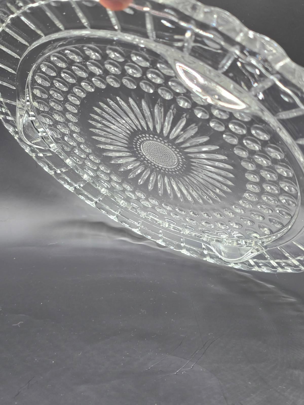 Vintage Federal Glass Company 11" Footed Serving Platter