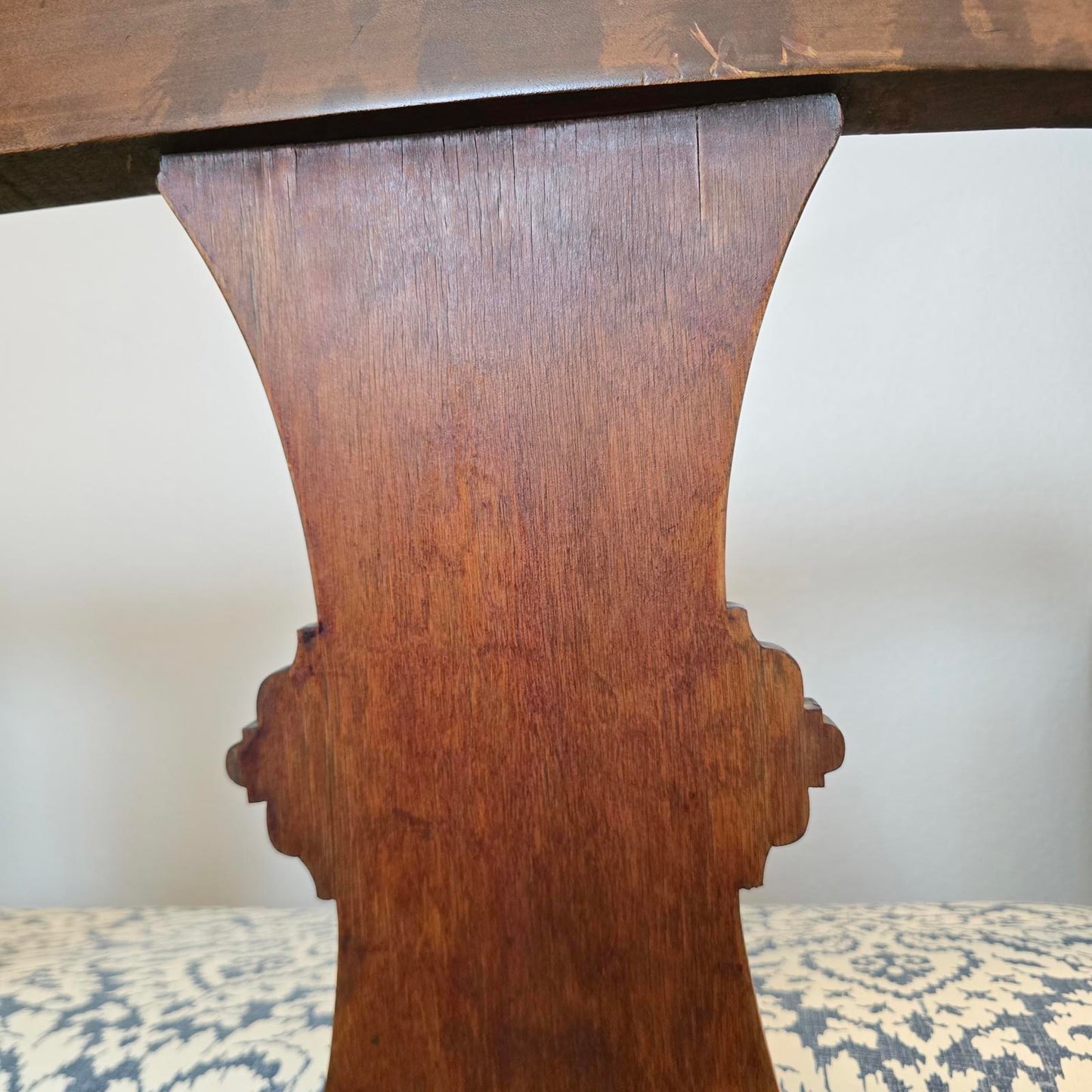 Antique English Regency Carved Walnut Settee/Bench