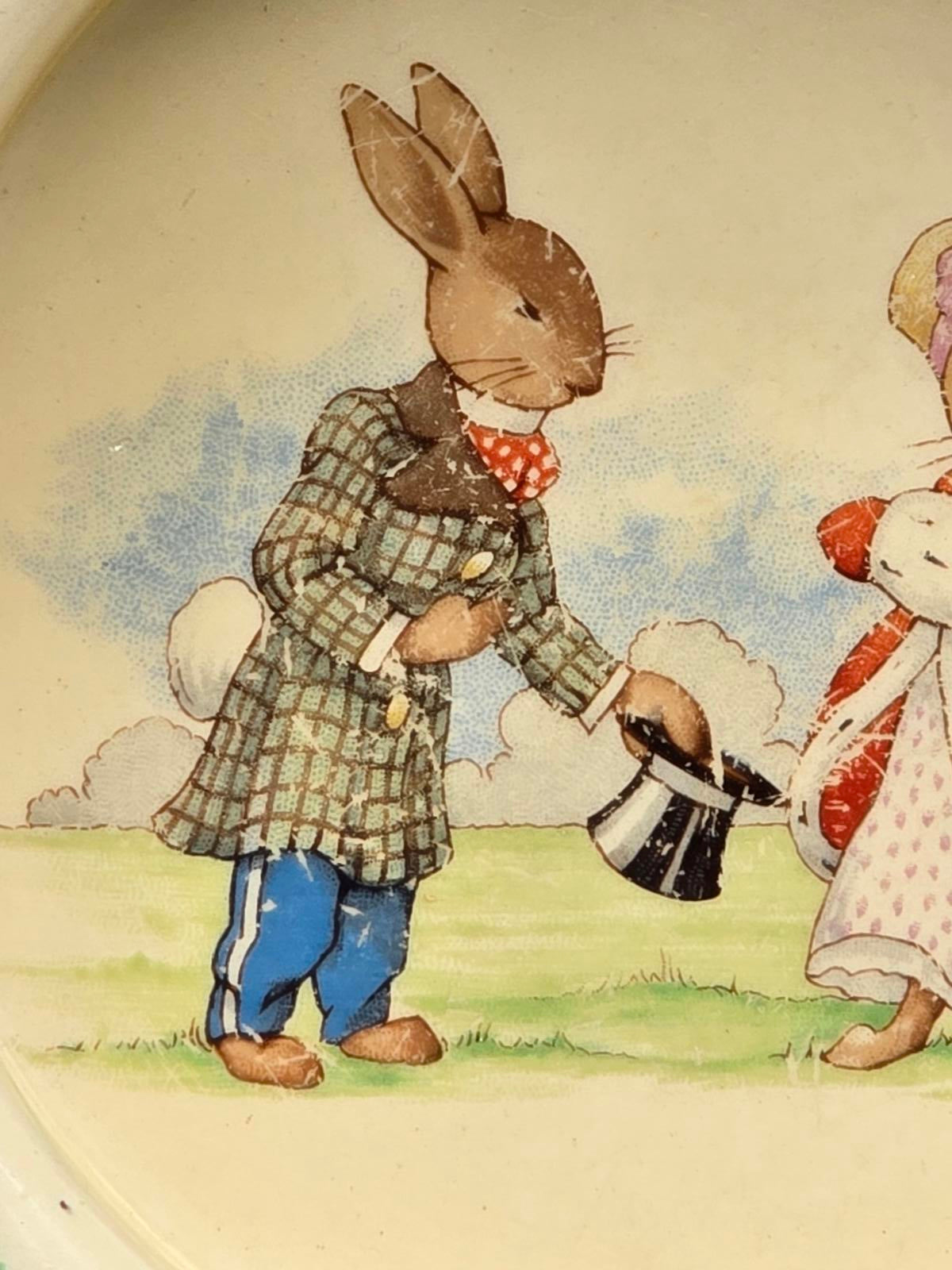 Vintage Royal Doulton Bunnykins Porridge Bowl by Barbara Vernon