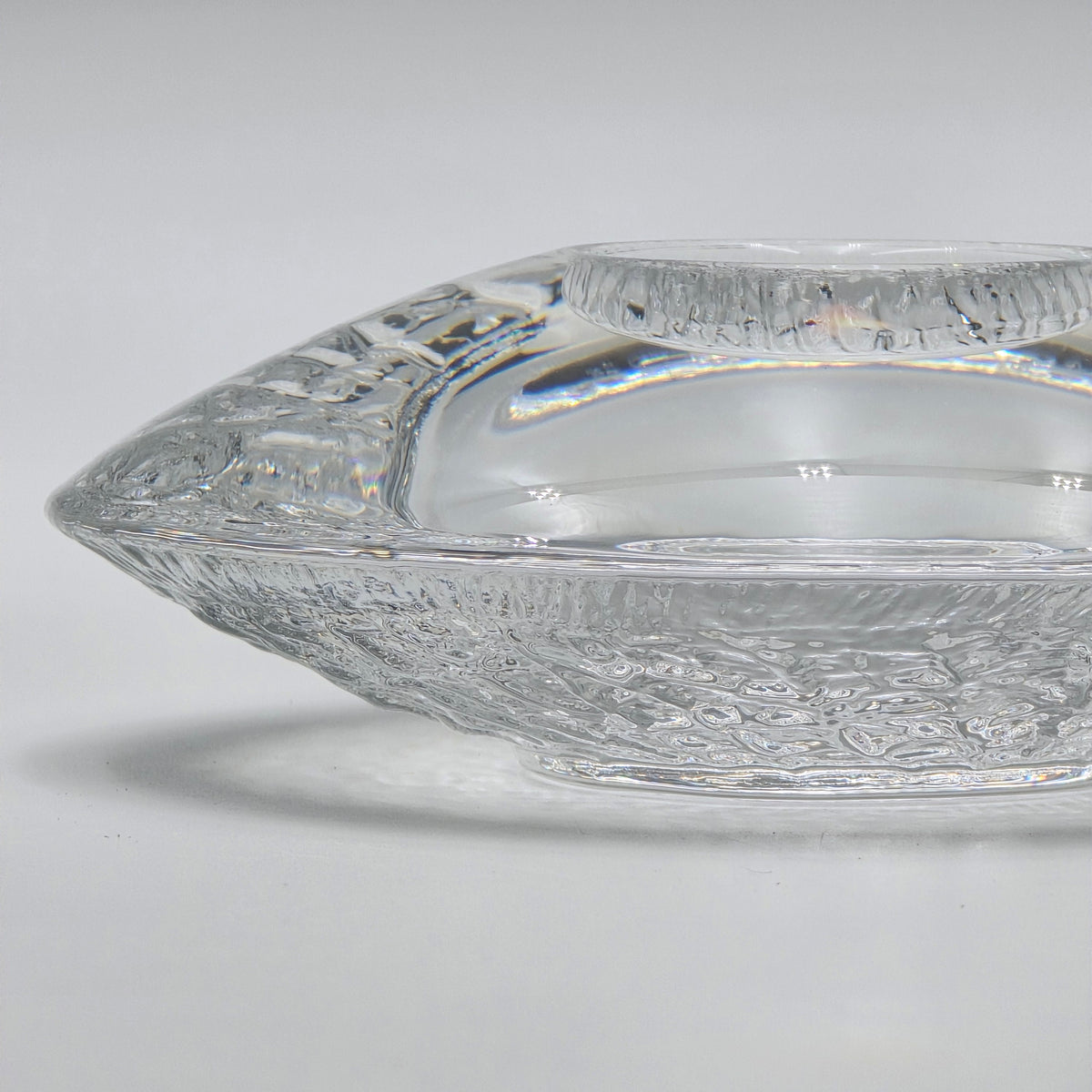 Orrefors Sweden Crystal Discus Votive Candle Holder — additional view