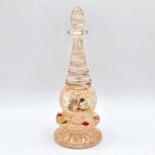 Vintage Tibetan Buddhist Crystal Stupa Chorten Reliquary Altar 9 Inch