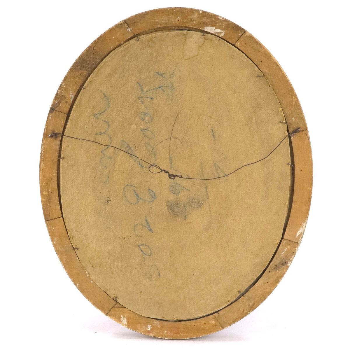 Antique Oval Framed Child Portrait Gold Gilt Frame Victorian Edwardian Wall Art
