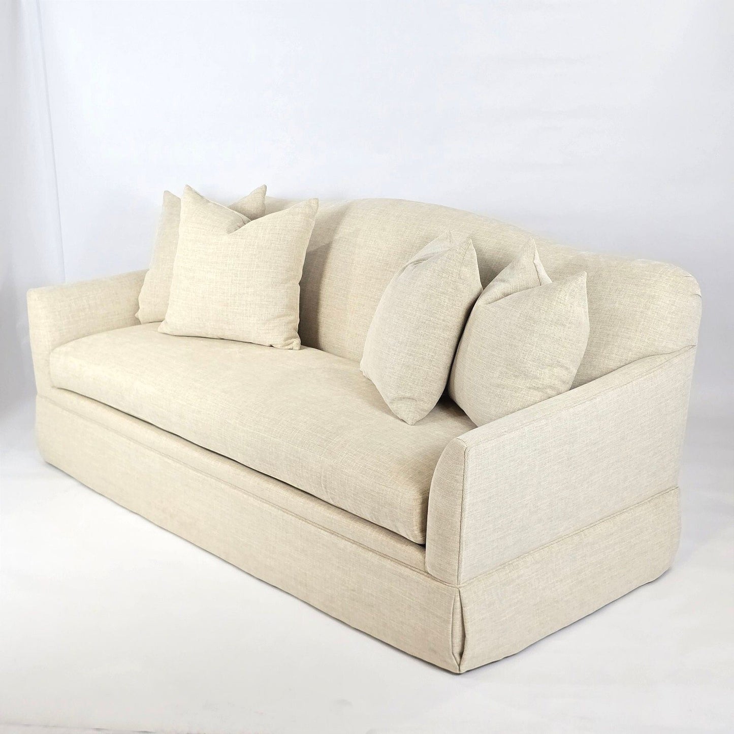 Custom Contemporary Couch with Neutral Upholstery