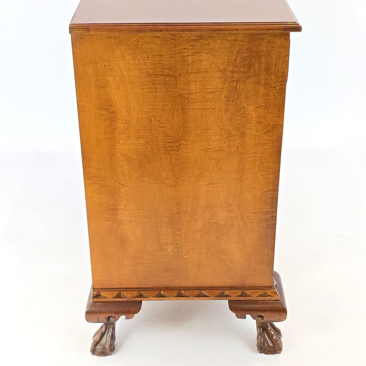 Banks Coldstone Georgian Chippendale Figured Wood 4 Drawer Chest 1990s