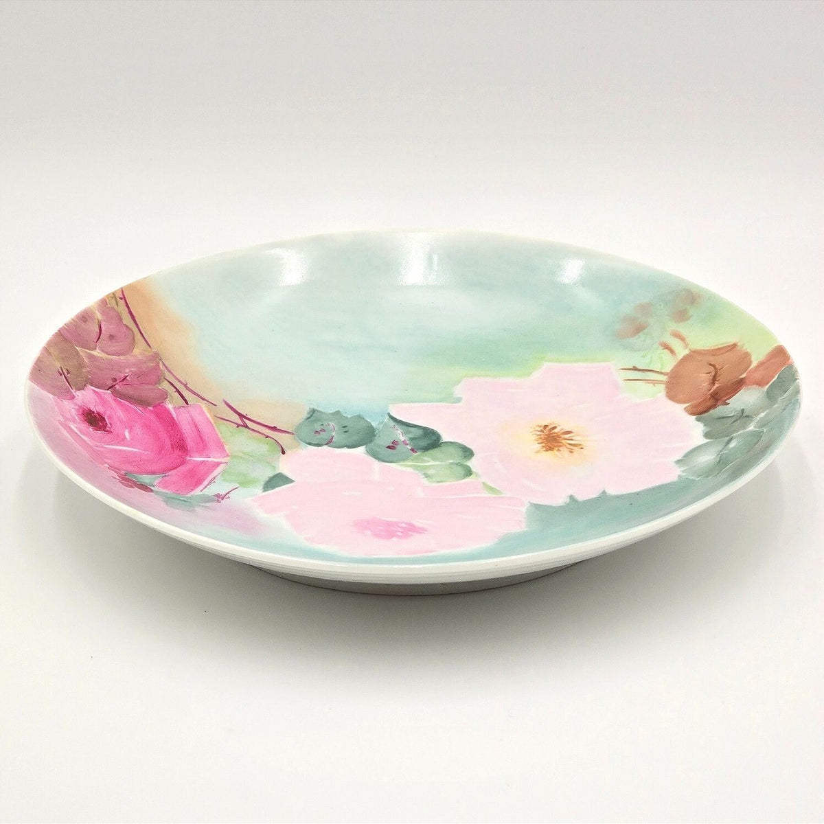 Antique Hand-Painted Floral Plate