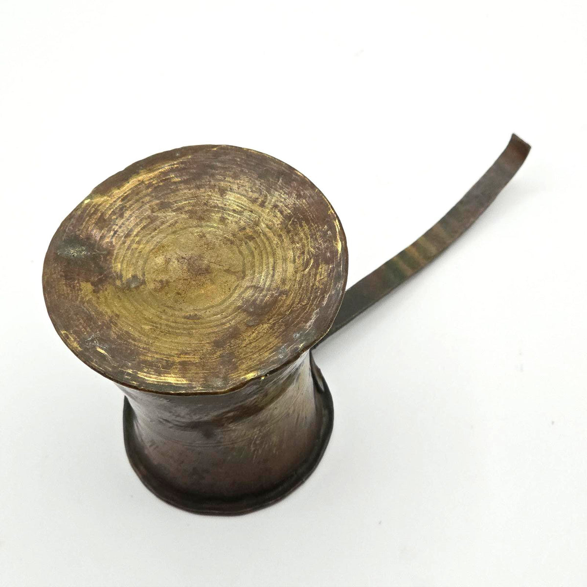 Antique Turkish Copper Cezve Ibrik Coffee Pot Long Iron Handle