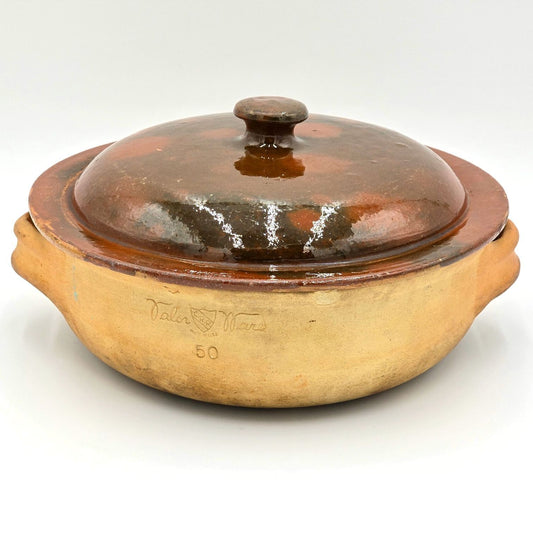 Vintage Brown's Pottery CRR Valor Ware Casserole Vallauris France Lid