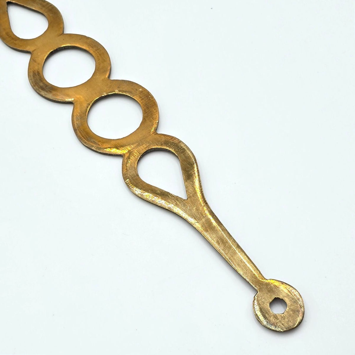 Vintage Solid Brass Skimmer Strainer 20.75" Pierced Decorative Handle