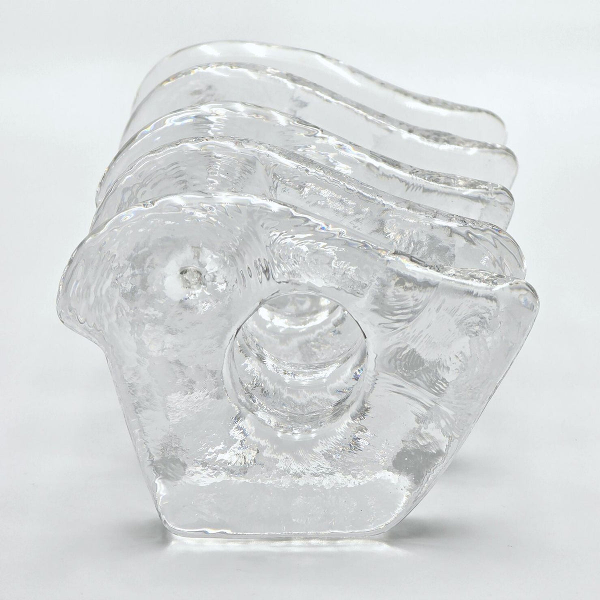 Vintage Pukeberg Sweden Glass Bird Napkin Rings Egg Cups Set of 5