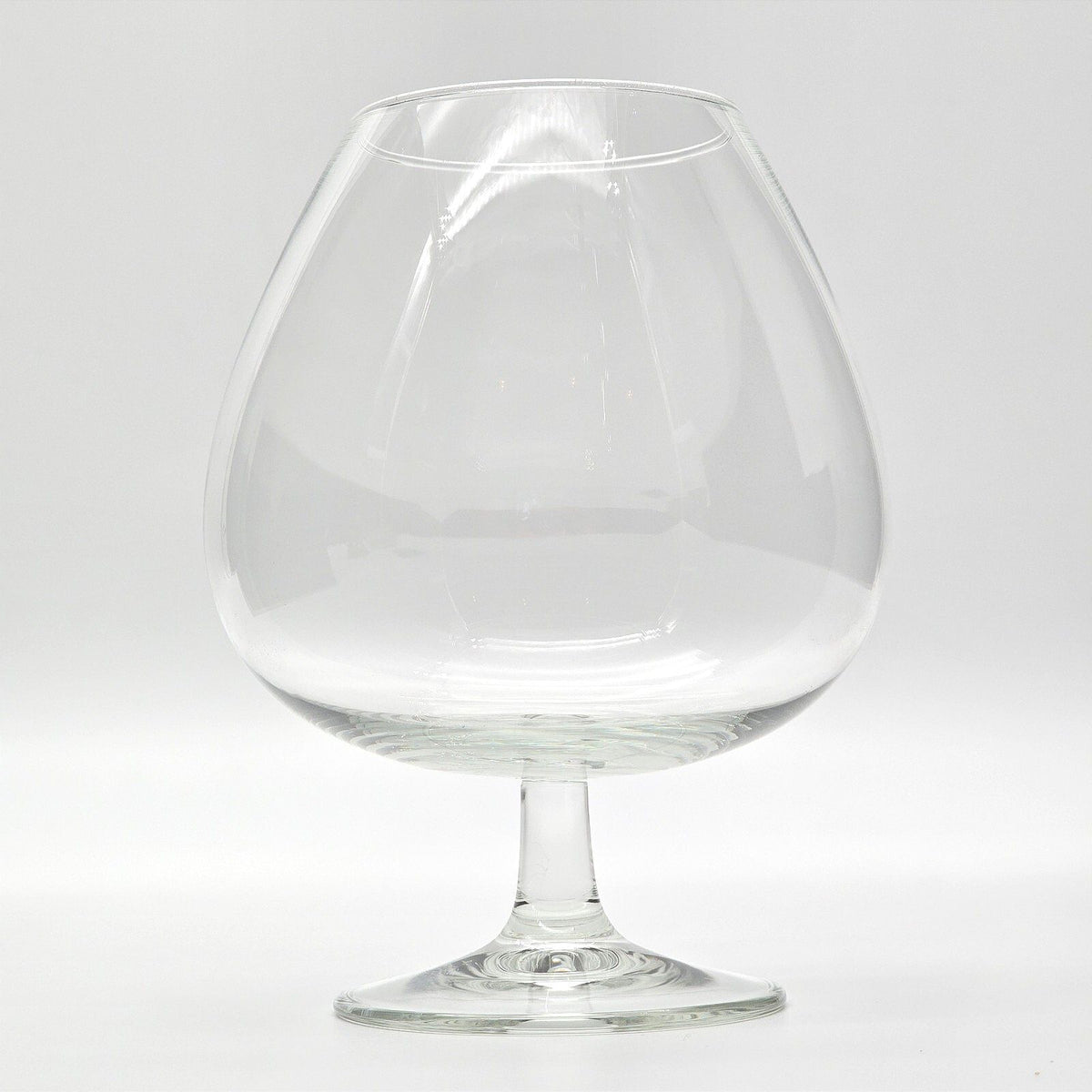 Vintage Oversized Clear Glass Brandy Cognac Snifters 6 Inch Pair Barware