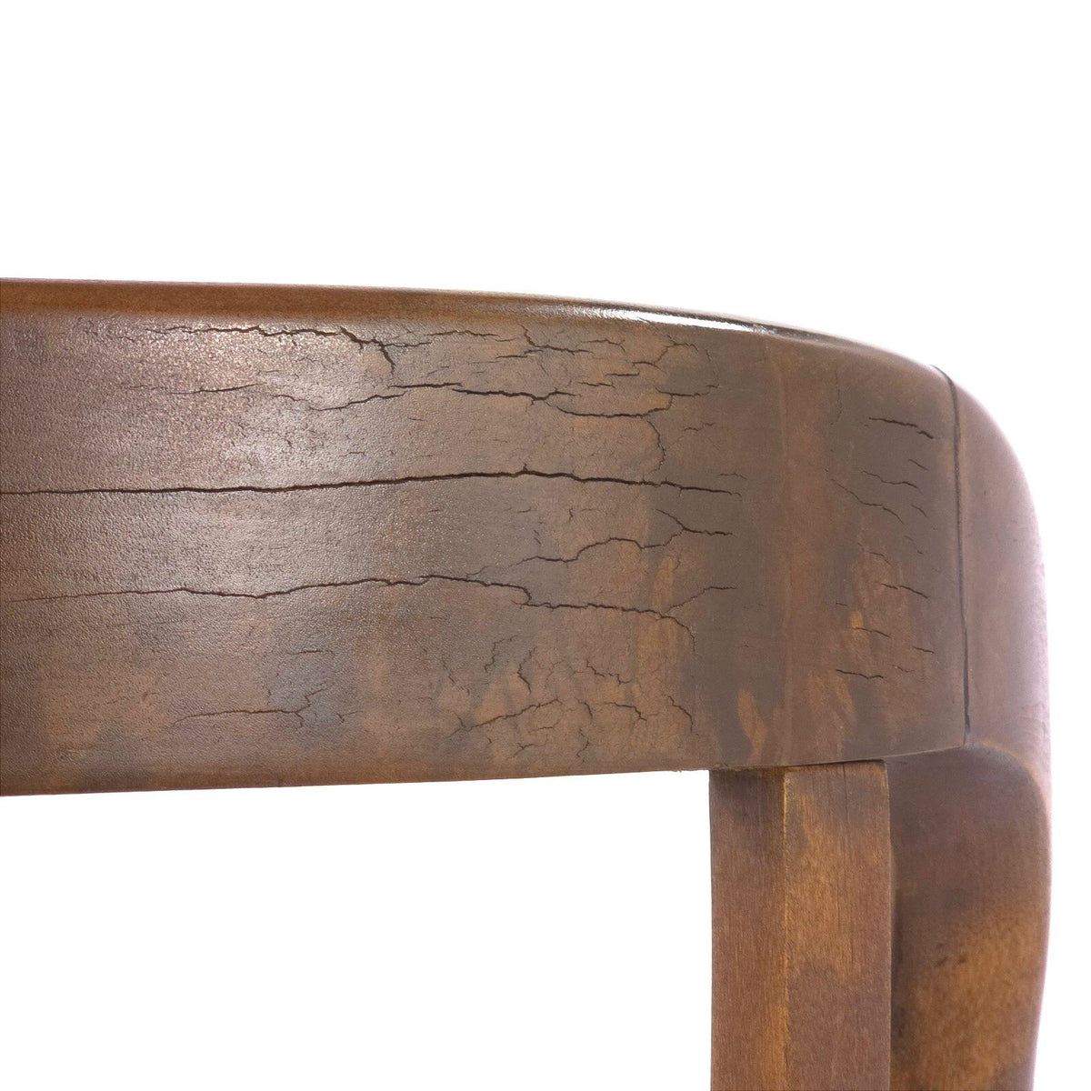 Vintage Neoclassical Revival Lyre Arm Wood Settee Bench 48.5in