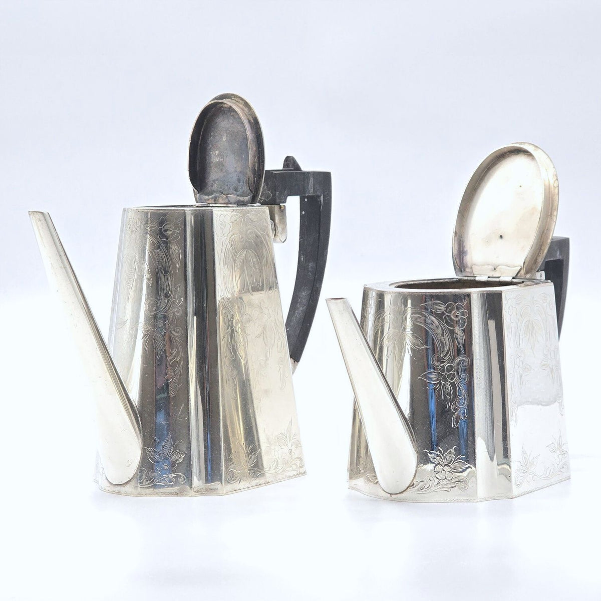 Antique E.G. Webster & Son No. 116 Silverplate Tea Coffee Service 3 Pc