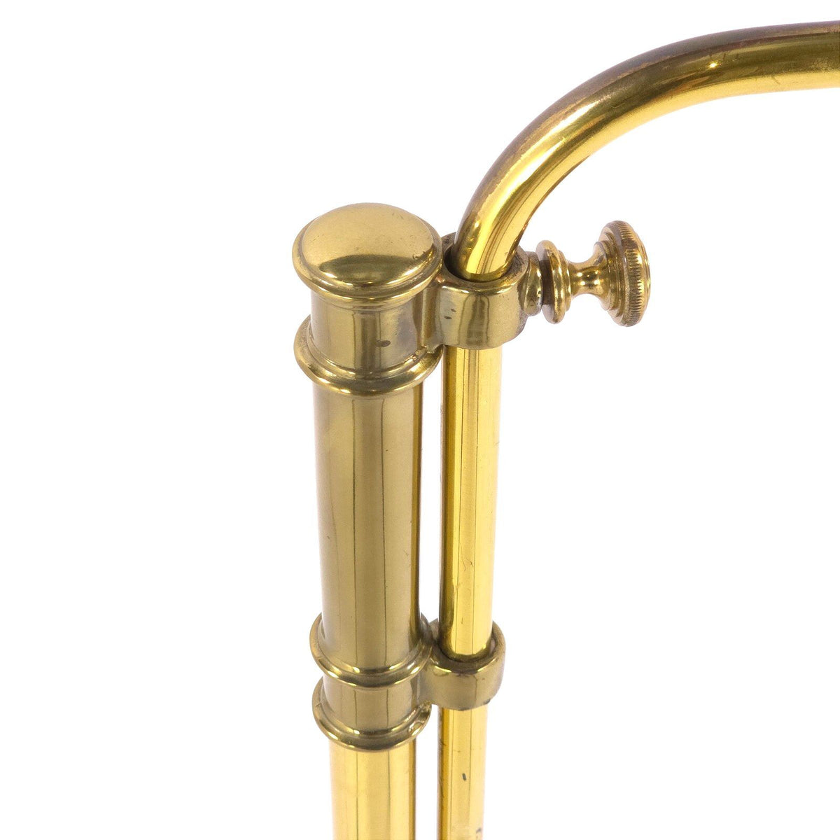 Vintage Stiffel Brass Pharmacy Floor Lamp Adjustable Dimmable Reading Light
