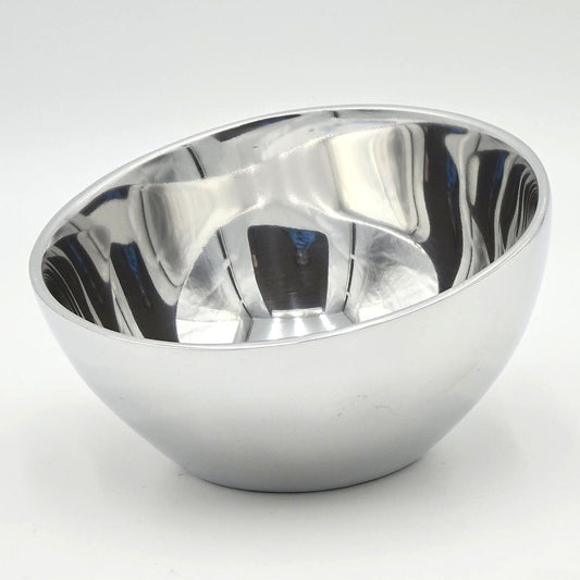 Nambe Modern Sculptural Silver Tone Metal Bowl Asymmetrical With Box