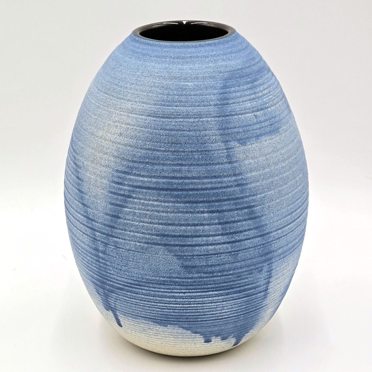 Vintage Alan Snyder Potters Vision Arizona Studio Pottery Blue Vase 9.25"