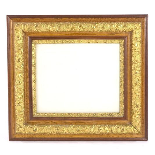 Ornate Victorian Style Wood Gilt Picture Frame 27.6 x 24.9 Glass Backing
