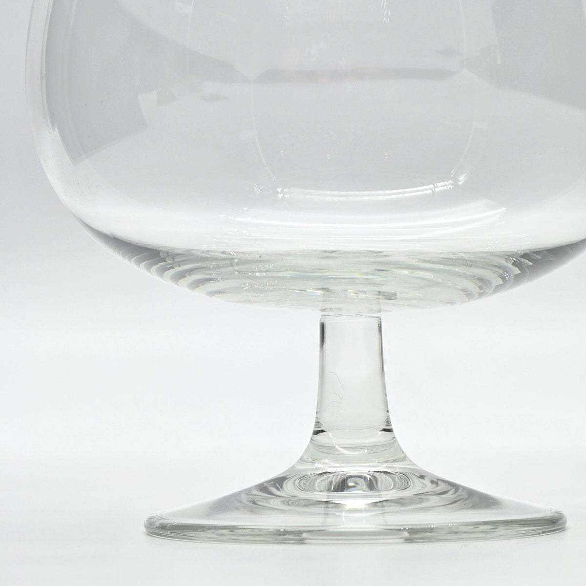 Vintage Oversized Clear Glass Brandy Cognac Snifters 6 Inch Pair Barware