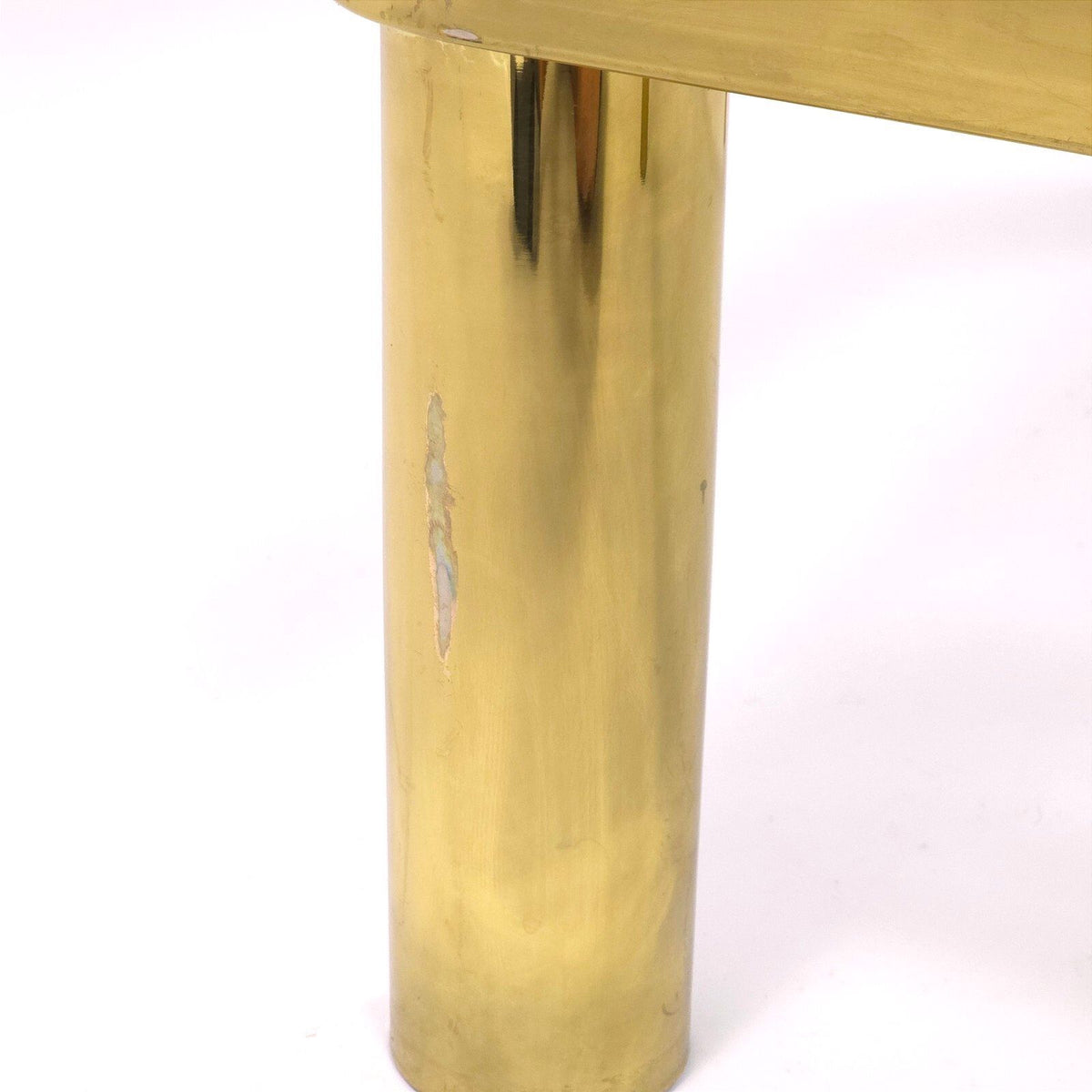 Vintage Hollywood Regency Brass Glass Coffee Table Square Double Rail 38 Inch