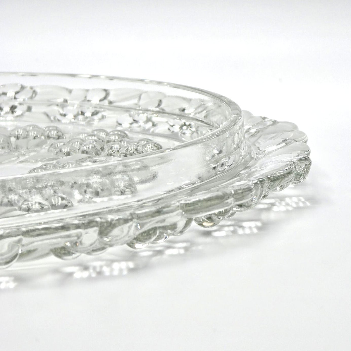 Vintage Mikasa Carmen Crystal Cake Platter 13.5" Walther Glas West Germany