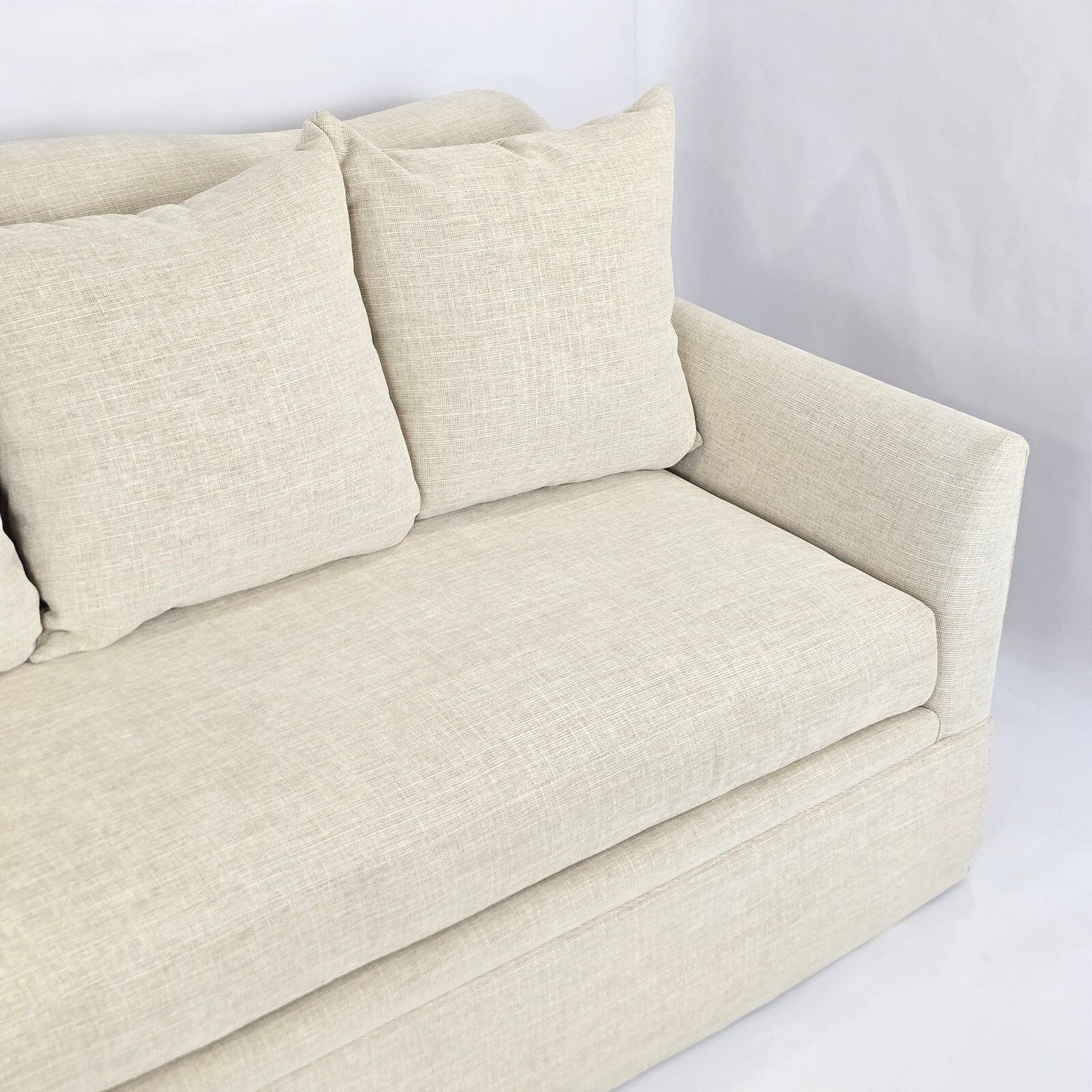Custom Contemporary Couch with Neutral Upholstery