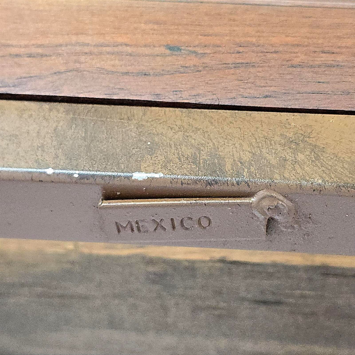 Mexports by Susana Molina Mesquite Wood Wrought Iron Console Table