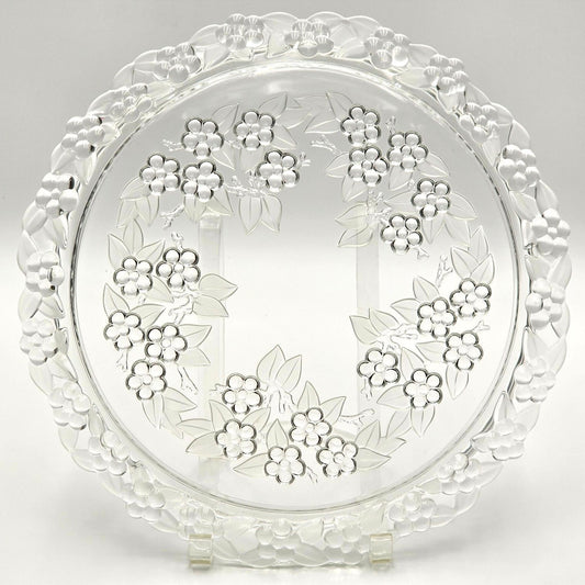 Vintage Mikasa Carmen Crystal Cake Platter 13.5" Walther Glas West Germany