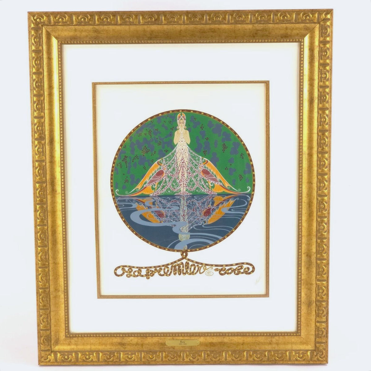 Erté The First Dress 1978 Signed Serigraph 257/300 Art Deco Framed COA