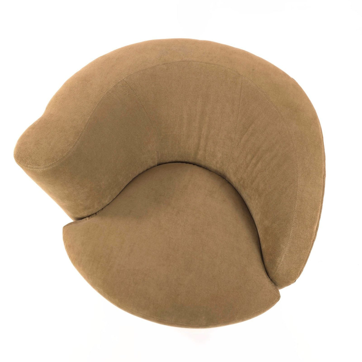 Precedent Corkscrew Swivel Chair in Taupe Upholstery