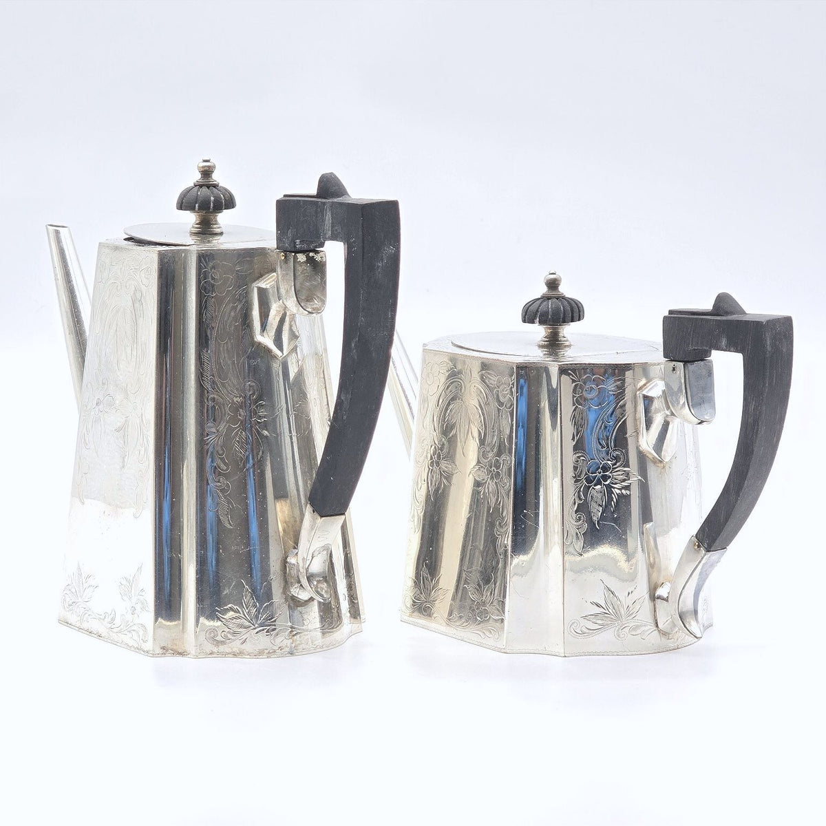 Antique E.G. Webster & Son No. 116 Silverplate Tea Coffee Service 3 Pc