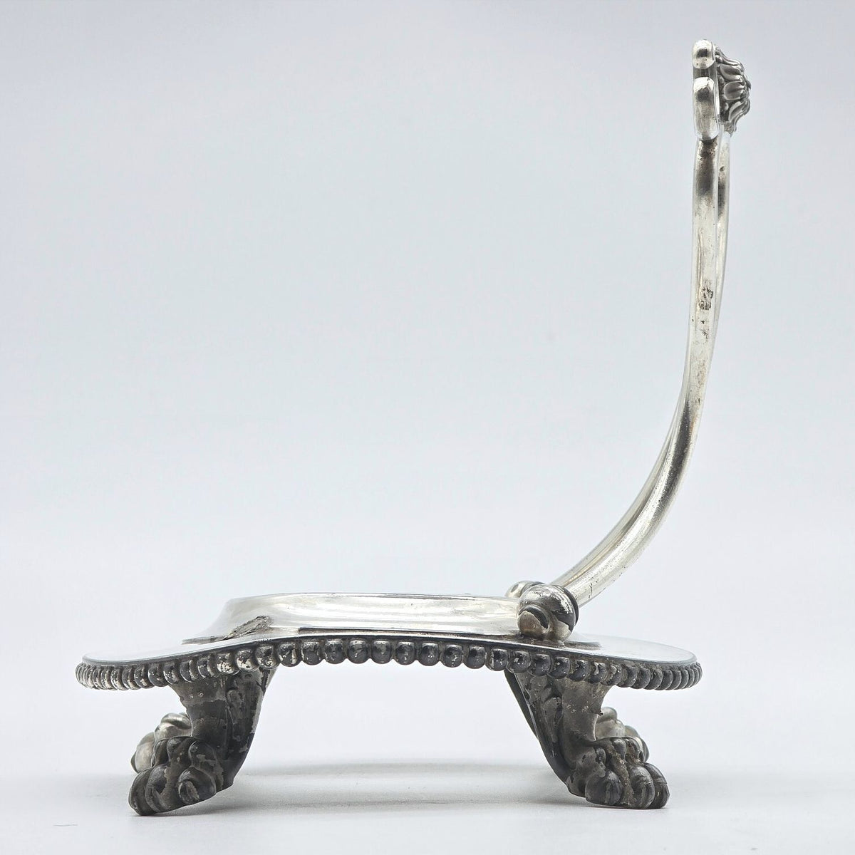 Antique Derby Silver Co Quadruple Plate Tilting Kettle Burner Stand 1675