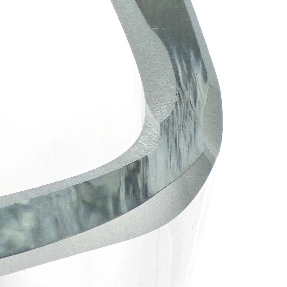 Tall Heavy Clear Glass Square Column Vase Modern Minimalist 13.5"
