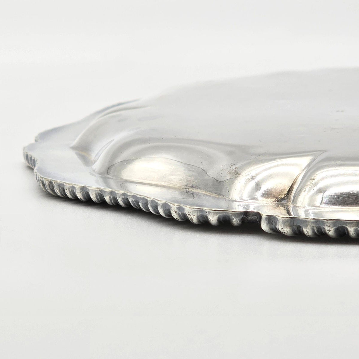 Antique E.G. Webster & Son EPNS Silverplate Salver Tray Engraved Crest 11"