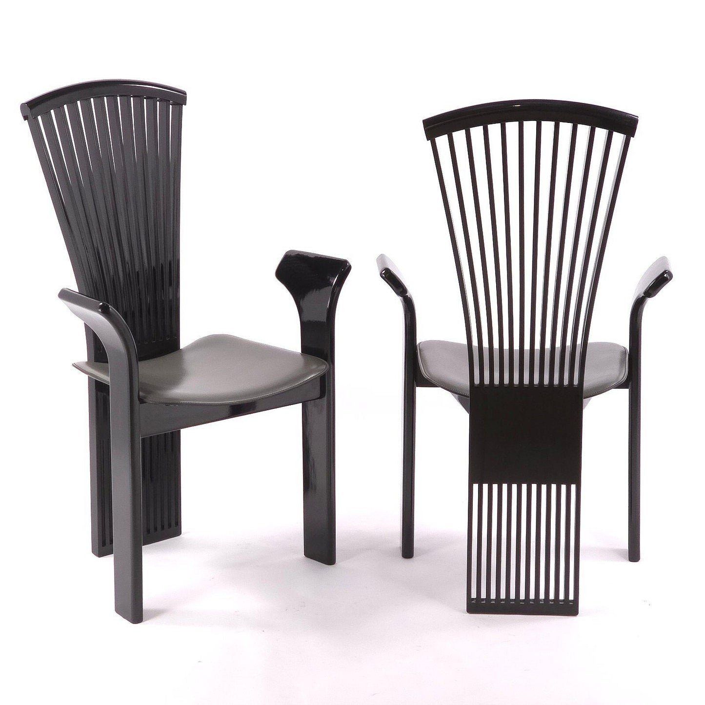 Postmodern "Pietro Constantini" for Ello Furniture Set of 6 Dining-Arm Chairs