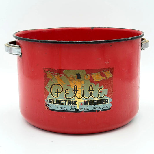 Antique 1931 La Petite Electric Washer Enamel Tub Laundry Advertising