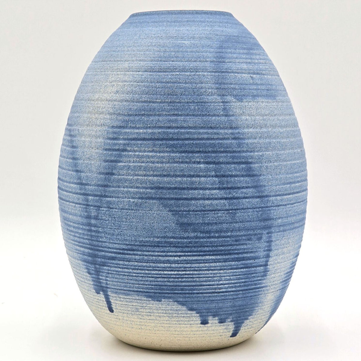 Vintage Alan Snyder Potters Vision Arizona Studio Pottery Blue Vase 9.25"