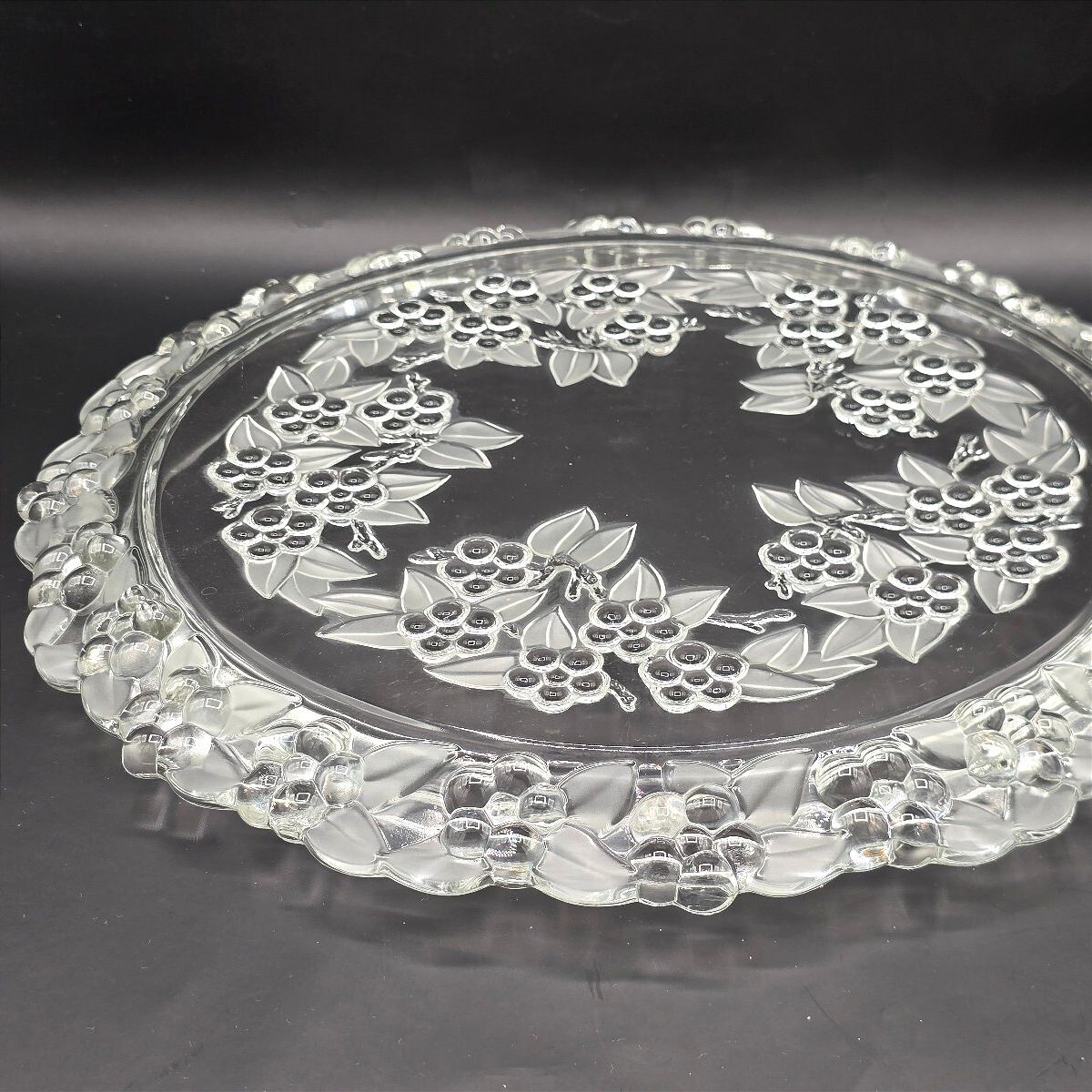 Vintage Mikasa Carmen Crystal Cake Platter 13.5" Walther Glas West Germany