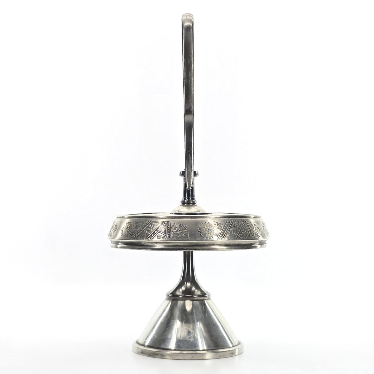 Antique Middletown Plate Co Quadruple Silverplate Revolving Cruet Stand