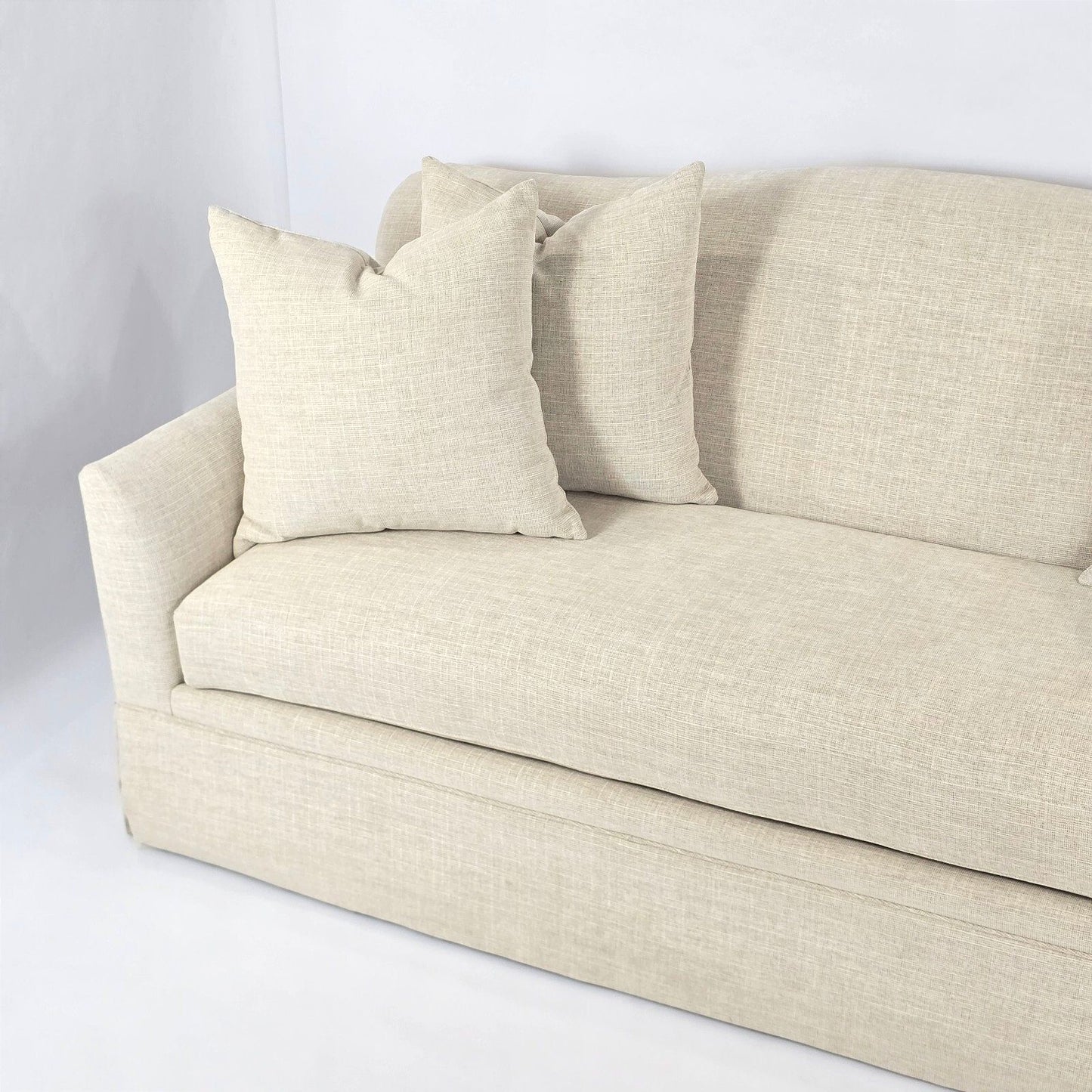 Custom Contemporary Couch with Neutral Upholstery