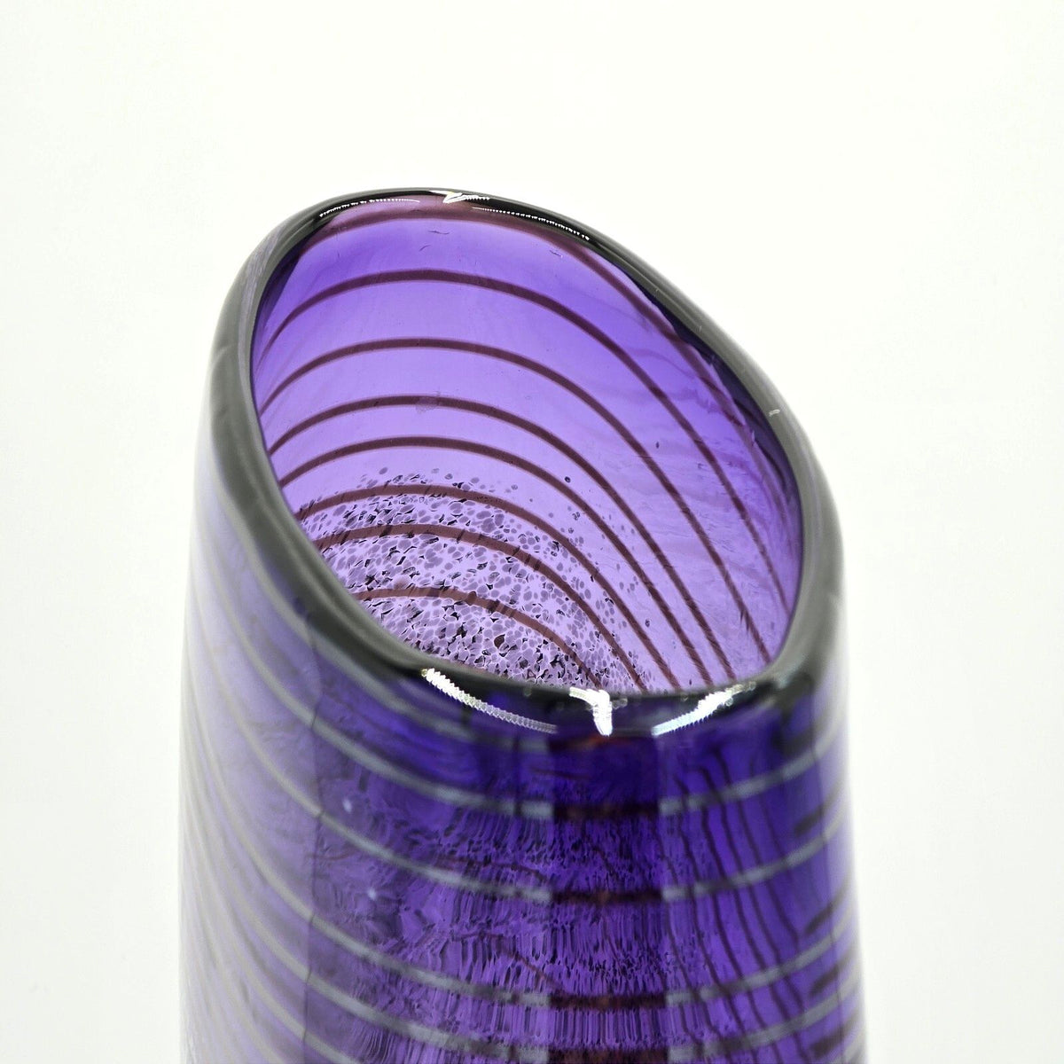 Pizzichillo Gordon Signed Purple Studio Art Glass Sculptural Vase 19in