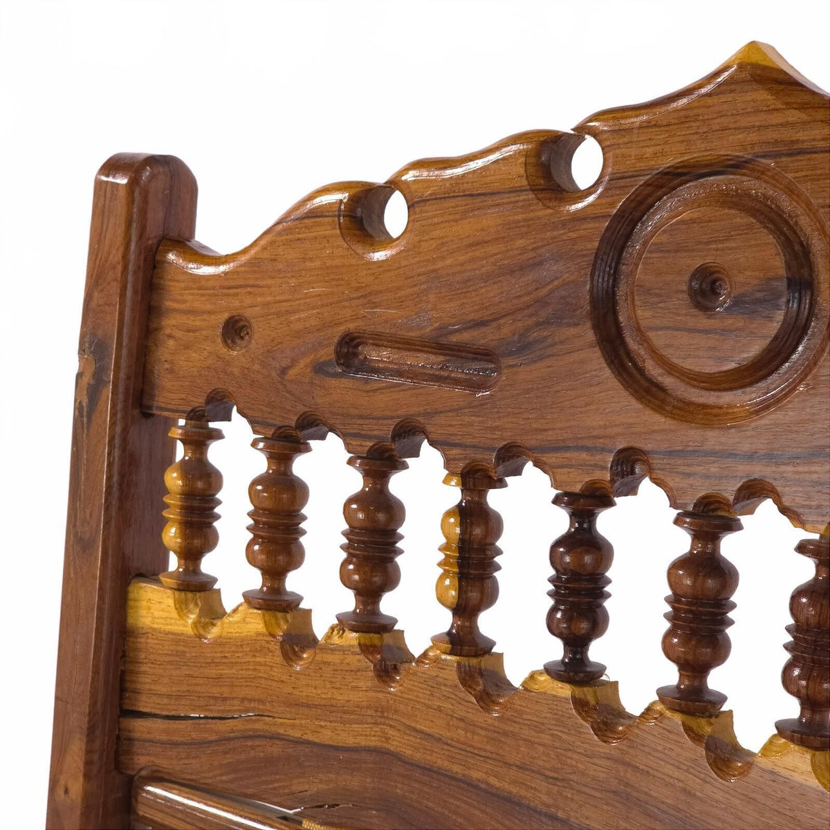 Andre Arbus Style Reclining Chaise Lounge Chair - Carved Hardwood Accent Chair