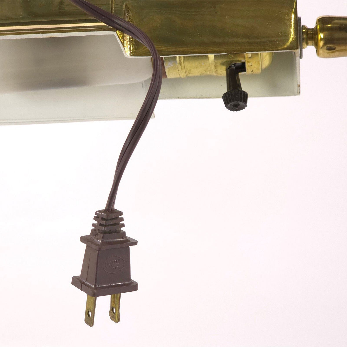 Adjustable Brass Pharmacy Floor Lamp Scalloped Shade Dimmable Reading Light