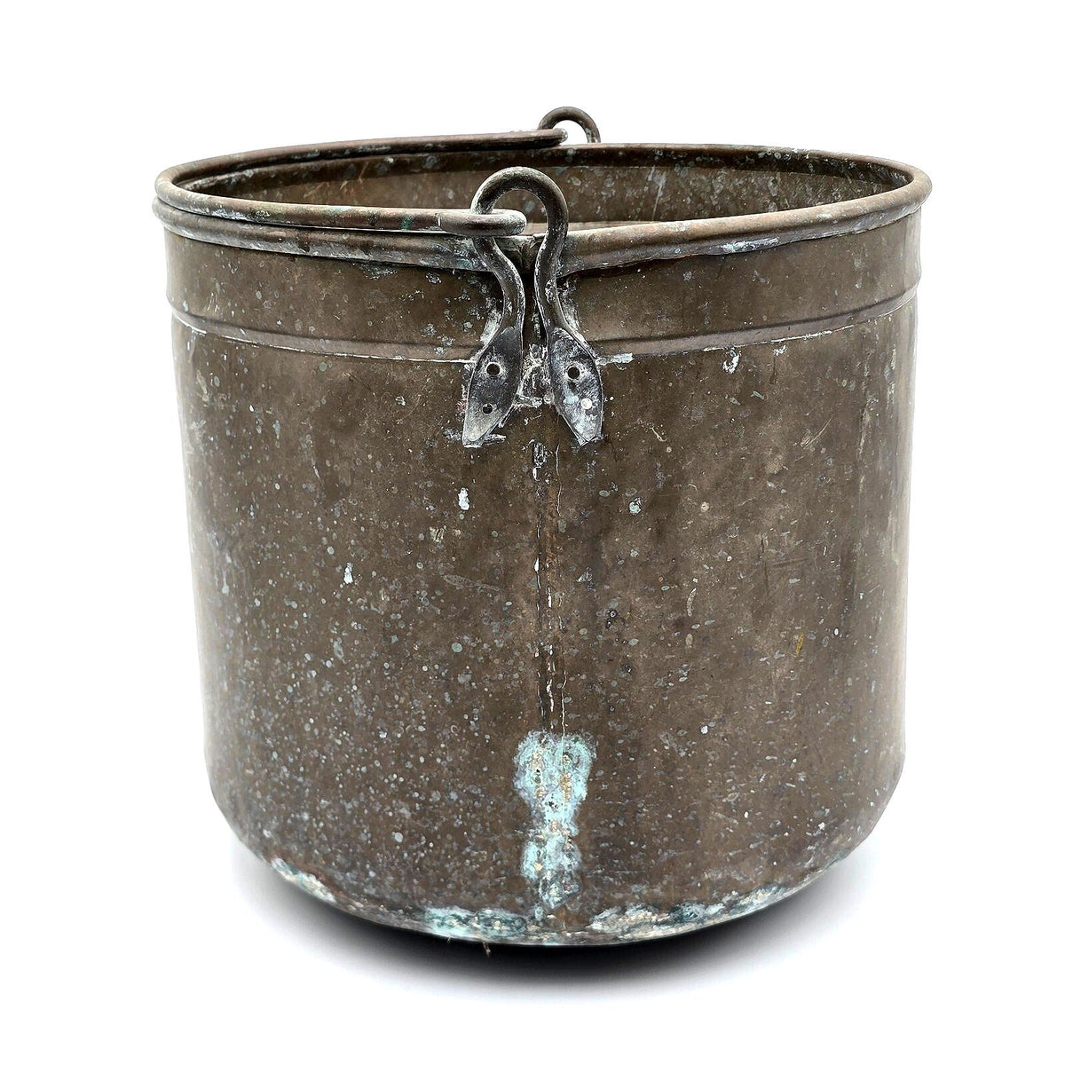 Vintage English Copper Fireside Bucket With Original Patina