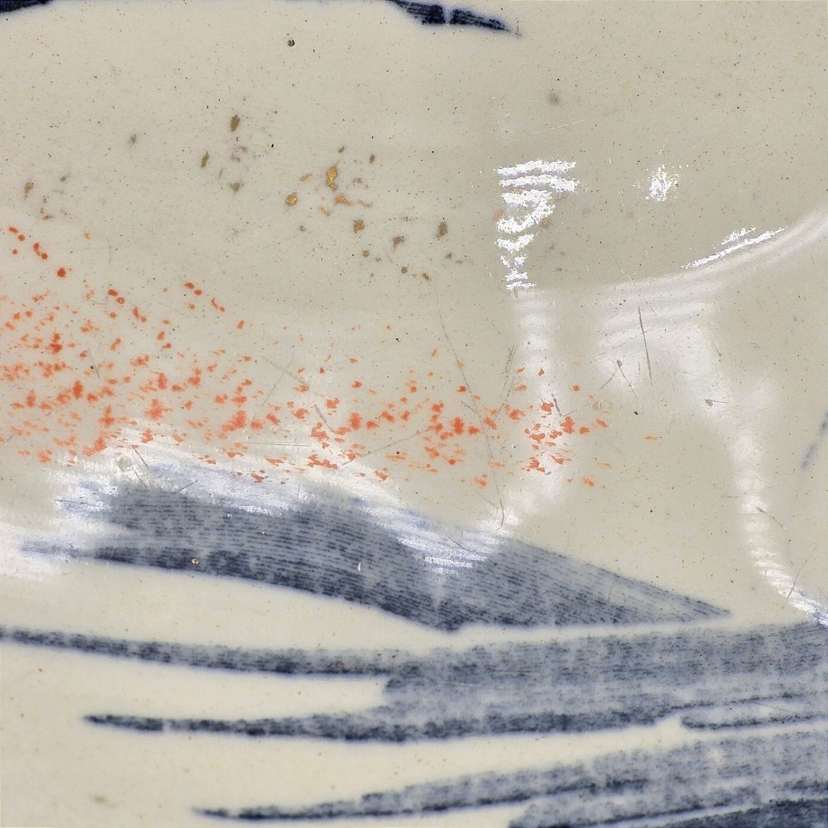 Antique Keller & Guerin Luneville Ecrans Japonisme Faience Bowl 9.5"