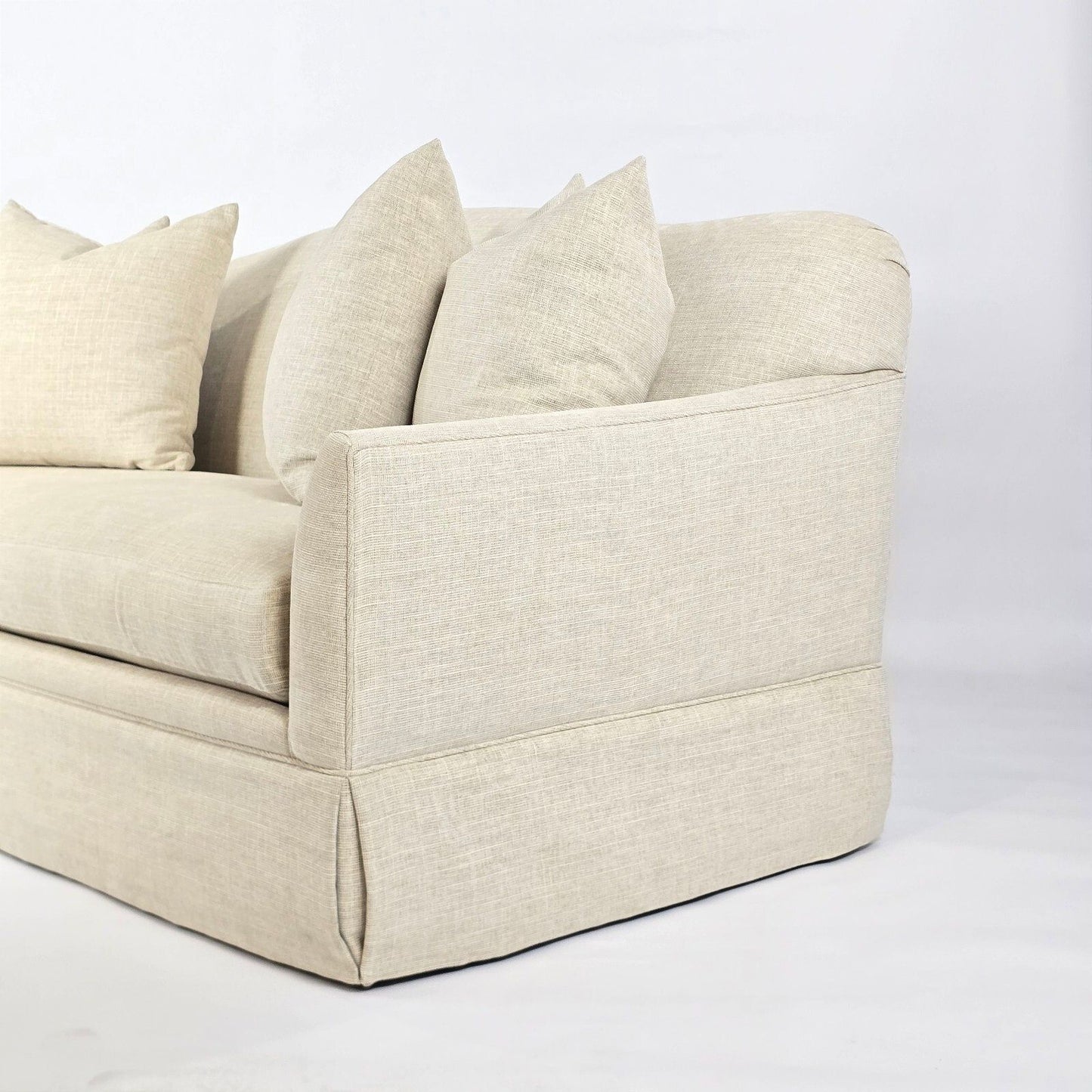 Custom Contemporary Couch with Neutral Upholstery