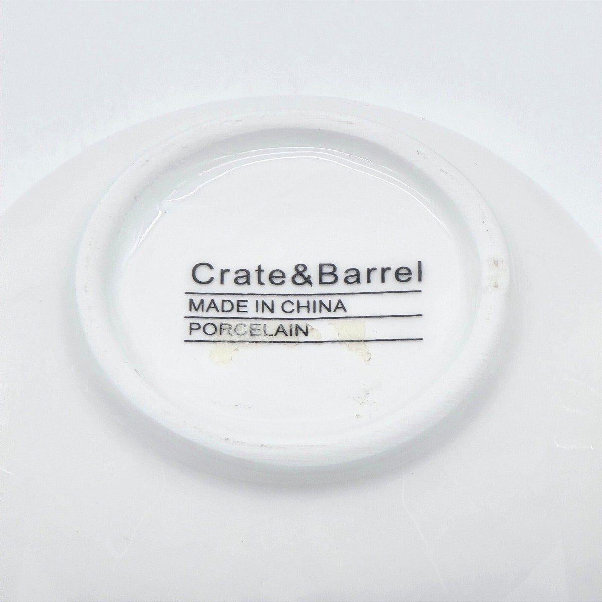 Crate & Barrel White Porcelain 4 Bowl Connected Condiment Serving Dish