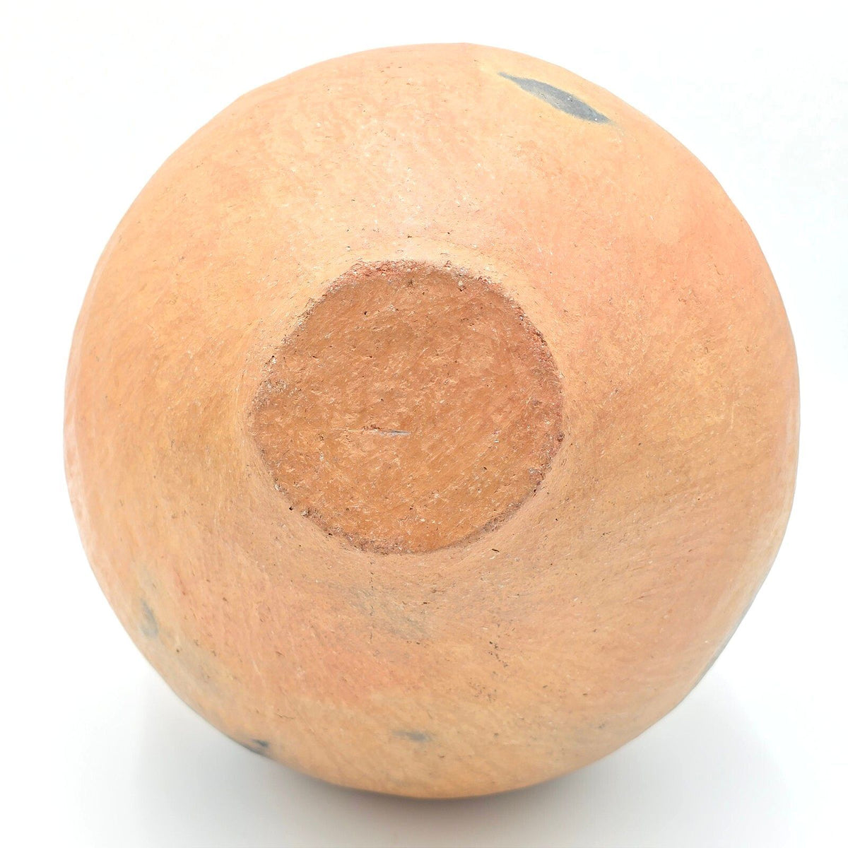 Large Terracotta Olla Pottery Vase Smoke Fired Style Rustic Clay Urn 13.75